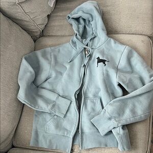 The Black Dog Sky Blue zip Hoodie